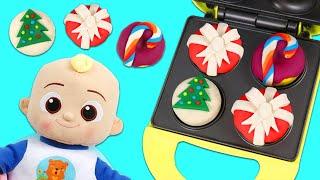 Making Play Doh Christmas Donuts with Cocomelon JJ!