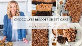 Chocolate Biscoff Sheet Cake