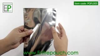 Clear Front Silver Back Flat Pouch for Product Packaging - POFL003
