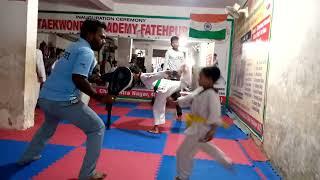 kavish kumar  5 year old only student of Raj Taekwondo Academy Fatehpur