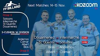 3-CUSHION French League - Nathan DURIEZ vs Mikael DEVOGELAERE