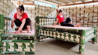 FULL VIDEO : Girl Designs a bamboo bed, Completes the construction of the farm - Bàn Thị Ta