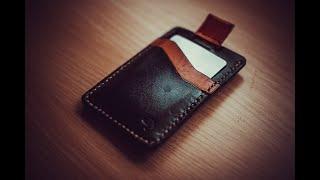 |Leather Craft| Making Minimalist pull tap handmade leather wallet Model 1