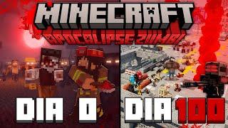 Sobrevivi 100 dias em um APOCALIPSE ZUMBI no MINECRAFT HARDCORE - O Filme