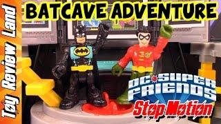 Batman And Robin Imaginext Batcave Stop Motion Adventure. DC Super Friends Imaginext Batman Toys