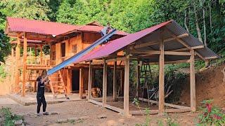 Full Video: 35 Days of Building a Wooden Kitchen, Roofing, Pouring Concrete and Building Partitions