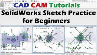 SolidWorks Sketch Practice Tutorial for Beginners