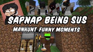 Sapnap acting sus in Dream’s manhunt | funny moments