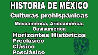 Culturas Prehispánicas | Horizontes Históricos | Mesoamérica y áreas culturales | Historia de México