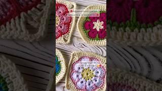 Бабушкин квадрат  Вязание крючком #вязание #handmade #crochettutorial #freepatterns #crochet