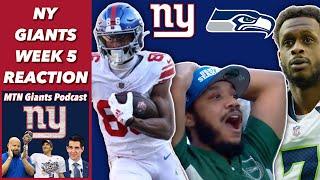 NY Giants Upset Seahawks in Seattle Reaction | Improve to 2-3