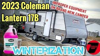 2023 Coleman Lantern LT 17B Winterization How to Winterize RV Travel Trailer Camper