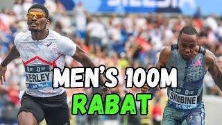 Fred Kerley vs Akani Simbine vs Letsile Tebogo II Men's 100 meters Diamond League Rabat