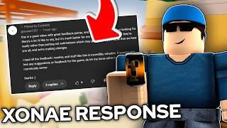 Xonae RESPONDED To My Video... (Roblox Arsenal)