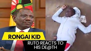 Maajabu! What Ruto Said About Rongai Boy K1lled During Demonstrations