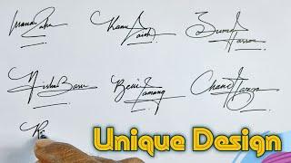 How to Draw Signature Like Billionaire | Unique Signature Style #signaturestyle