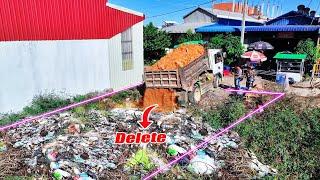 Fresh Start project! Truck 5Ton Transport Land filling Eliminate garbage, Bulldozer D20P Pouring