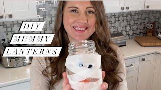 DIY Mummy Lanterns - Easy Halloween Craft! #shorts #halloween #halloweencrafts #halloweendiy #diy