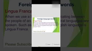 #Lingua Franca#Foreign language words#Italian language