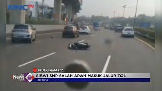 Siswi SMP Kendarai Motor Tertabrak saat Nyasar Masuk Tol Jakarta-Cikampek #LintasiNewsMalam 17/02