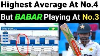 Babar's Average is 52 While Playing At No.4 But Why He is Playing At No.3 Where His Average is 28