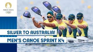 Silver to Australia!  | Men's Canoe Sprint K4 | #Paris2024 Highlights