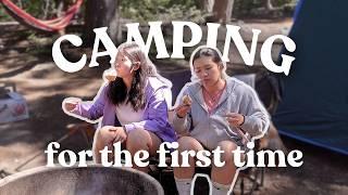 first time camping vlog ️ with friends!