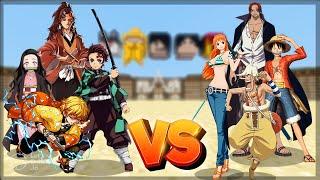 Minecraft: DEMON SLAYER VS ONE PIECE ! - BATALHA DE MOBS | 1.16.5