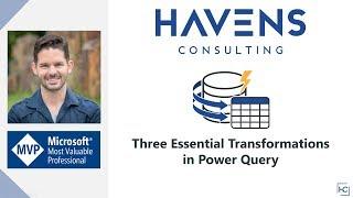 Three Essential Transformations for Power Query