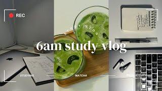 6am study vlog | study mornings, coffee, planning, taking notes