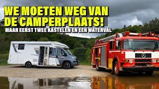 We moeten vluchten van de camperplek! - en toch kastelen, ruïnes en mooie locaties gezien