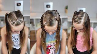 3 Peinados fáciles para niñas / 3 Easy back to school hairstyles tutorial