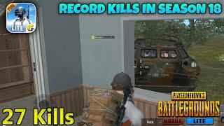 Record Kills In Season 18 | PUBG Mobile Lite 27 Kills Gameplay