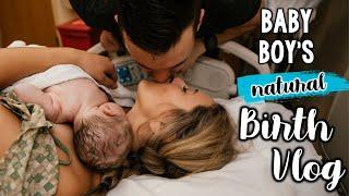 BABY BOY'S BIRTH VLOG 2020 // UNMEDICATED NATURAL BIRTH | 3.5 Hour Labor! | Jessica Elle