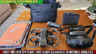 DJI Avata 2 first flight, First time flying an FPV. fast and easy to fly! Fly more Combo 3 bat