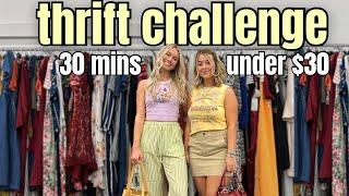 30 Minute Thrift Challenge |  can we find a whole thrifted outfit under $30?