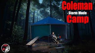 Coleman Storm Shelter Camping in the Mountains in Strong Winds - ASMR Camp