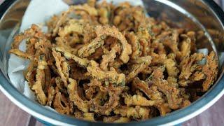 Kudapan Peria Goreng Rangup | Tips Kurang Pahit