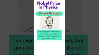 Nobel prize 2023 winner in Physics #nobelprize #nobelprize2023