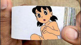 Doraemon Cartoon Flipbook #239 | Nobita Saw Shizuka Bathing Flip Book | Flip Book Artist 2024