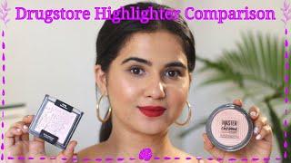 Maybelline Master Chrome V/S Wet n wild highlighter comparison | Drugstore highlighter Ishita Singh