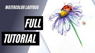 Learn To Paint A Ladybug On A Flower - Painting By Lisa Whitehouse