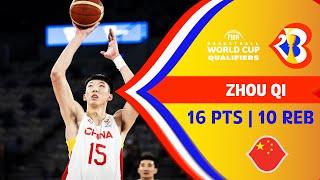 Strong Zhou Qi with a DOUBLE-DOUBLE vs. TPE | 16 PTS, 10 REB - #FIBAWC 2023 Qualifiers