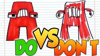 DOs & DON'Ts Drawing ALPHABET LORE A Z    In 1 Minute CHALLENGE!