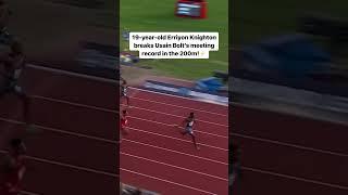 Knighton surpasses Usain Bolt's record at just 19! 