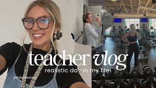 TEACHER VLOG | what I eat in a day, working out after school, teacher struggles