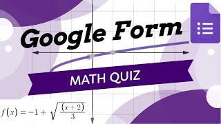 How To Make a Math Quiz using Google Forms in 2020