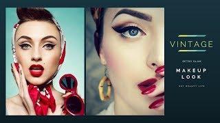 Vintage Retro Glam Makeup Look   Old Hollywood Makeup Tutorial