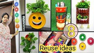 8 ways to reuse plastic boxes /reuse waste material/reuse ideas /best out of waste/craft