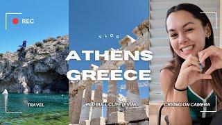 GREECE VLOG  Facing my fears at the Red Bull Cliff Diving  competition in Athens, Greece.